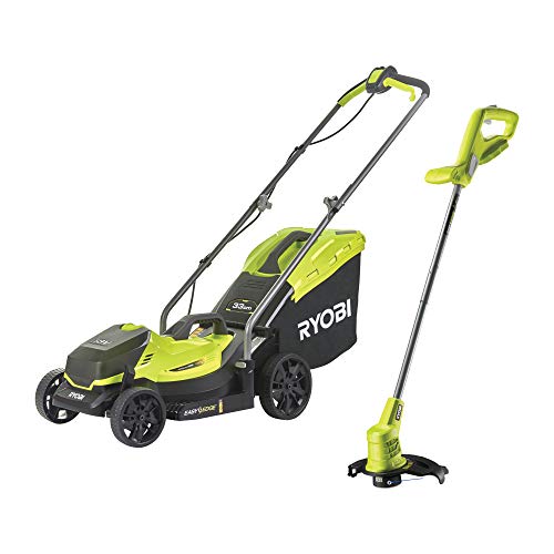 18V One+ Cordless 33cm Lawnmower & 23cm Grass Trimmer (1 x 5.0Ah)