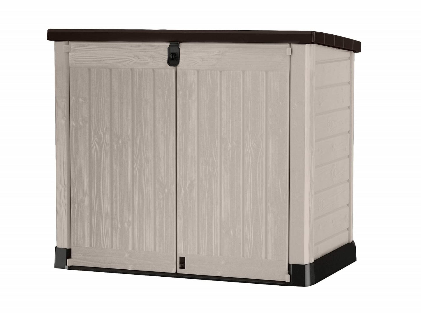 Store It Out Midi Outdoor Plastic Garden Storage Shed - Beige/Brown