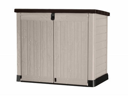 Store It Out Midi Outdoor Plastic Garden Storage Shed - Beige/Brown