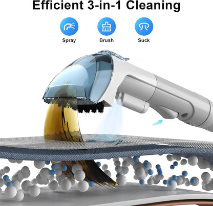 Carpet Spot & Upholstery Cleaner Handheld Stain Striker 450W Wet Washer Vacuum Portable Compact 1.8 L 8.5 lb White K15AC