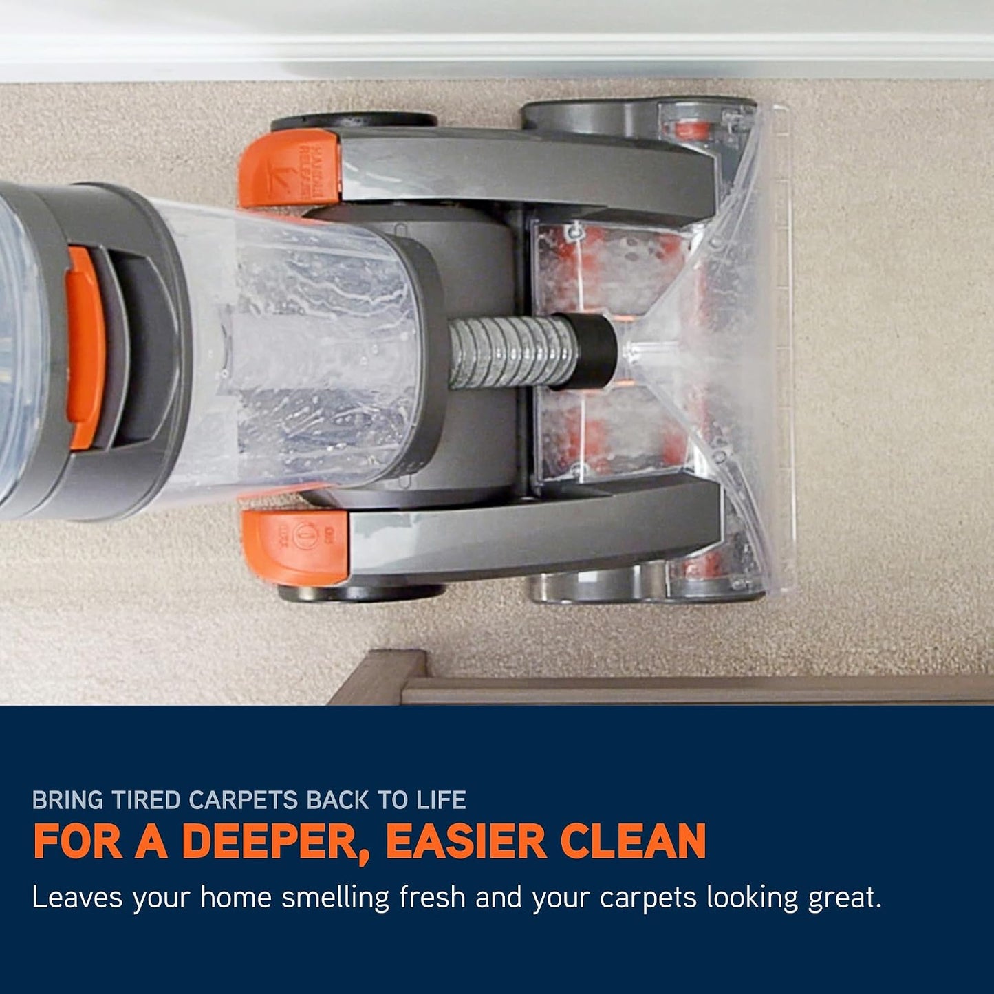 Dual Power Upright Carpet & Upholstery Cleaner W86-DP-B Stain & Odour Removal 2.7 L 12.8 lb Orange