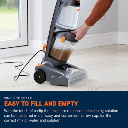 Dual Power Upright Carpet & Upholstery Cleaner W86-DP-B Stain & Odour Removal 2.7 L 12.8 lb Orange