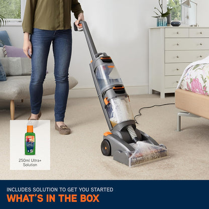 Dual Power Upright Carpet & Upholstery Cleaner W86-DP-B Stain & Odour Removal 2.7 L 12.8 lb Orange