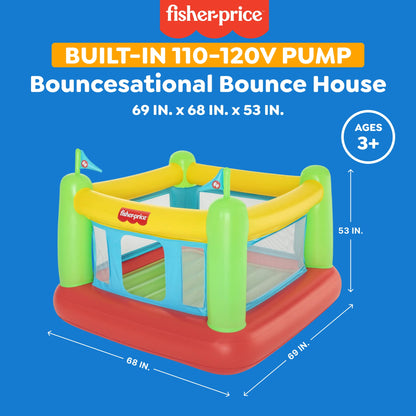 Fisher-Price Indoor Bouncer with Built-in Pump Multicolor