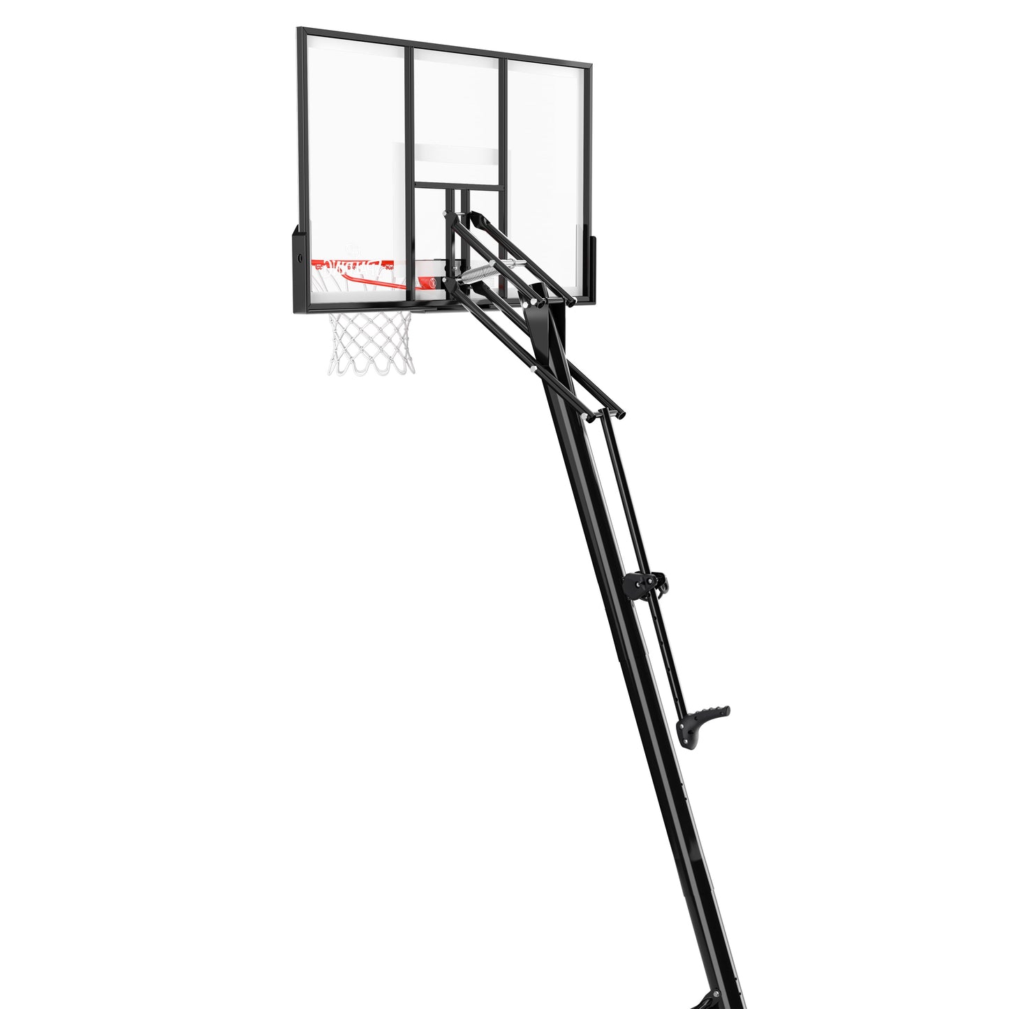 Spalding 54-Inch Portable Basketball Hoop Shatter-Proof Polycarbonate Backboard Adjustable ExactaHeight System Pro Slam Rim Outdoor