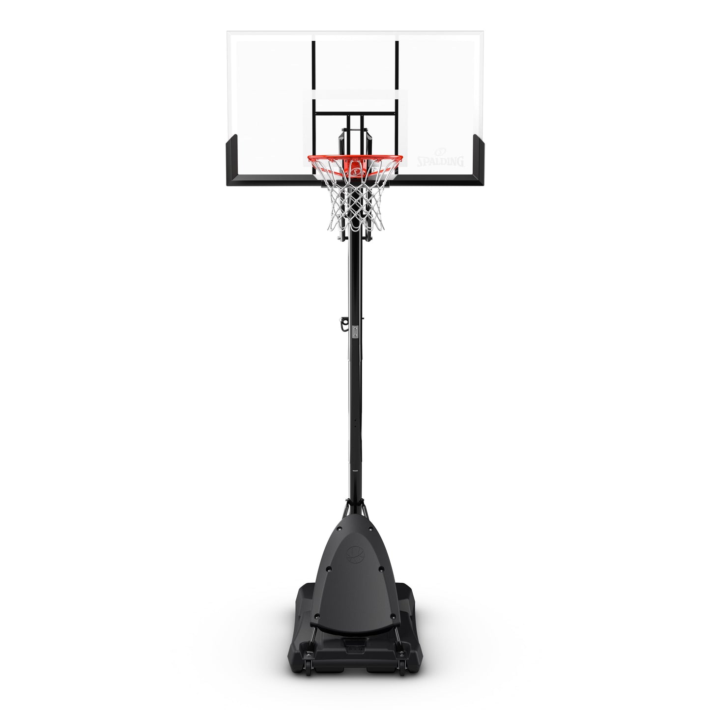 Spalding 54-Inch Portable Basketball Hoop Shatter-Proof Polycarbonate Backboard Adjustable ExactaHeight System Pro Slam Rim Outdoor