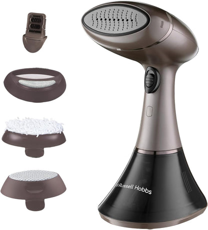 Handheld Clothes Steamer 1800W Ceramic Heated Pressing Plate 32g/min Steam 200ml Tank 6-Minute Runtime 2.9 lb Bronze