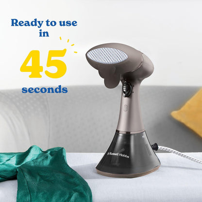 Handheld Clothes Steamer 1800W Ceramic Heated Pressing Plate 32g/min Steam 200ml Tank 6-Minute Runtime 2.9 lb Bronze