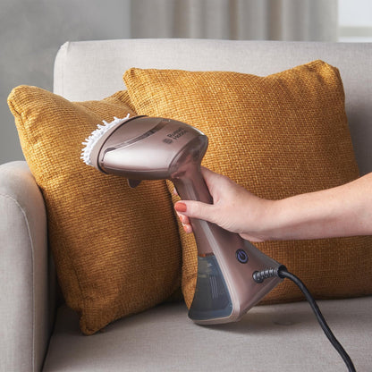 Handheld Clothes Steamer 1800W Ceramic Heated Pressing Plate 32g/min Steam 200ml Tank 6-Minute Runtime 2.9 lb Bronze