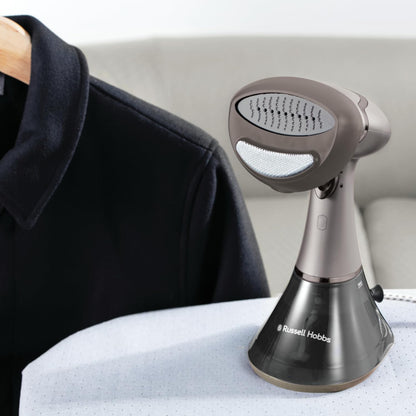 Handheld Clothes Steamer 1800W Ceramic Heated Pressing Plate 32g/min Steam 200ml Tank 6-Minute Runtime 2.9 lb Bronze