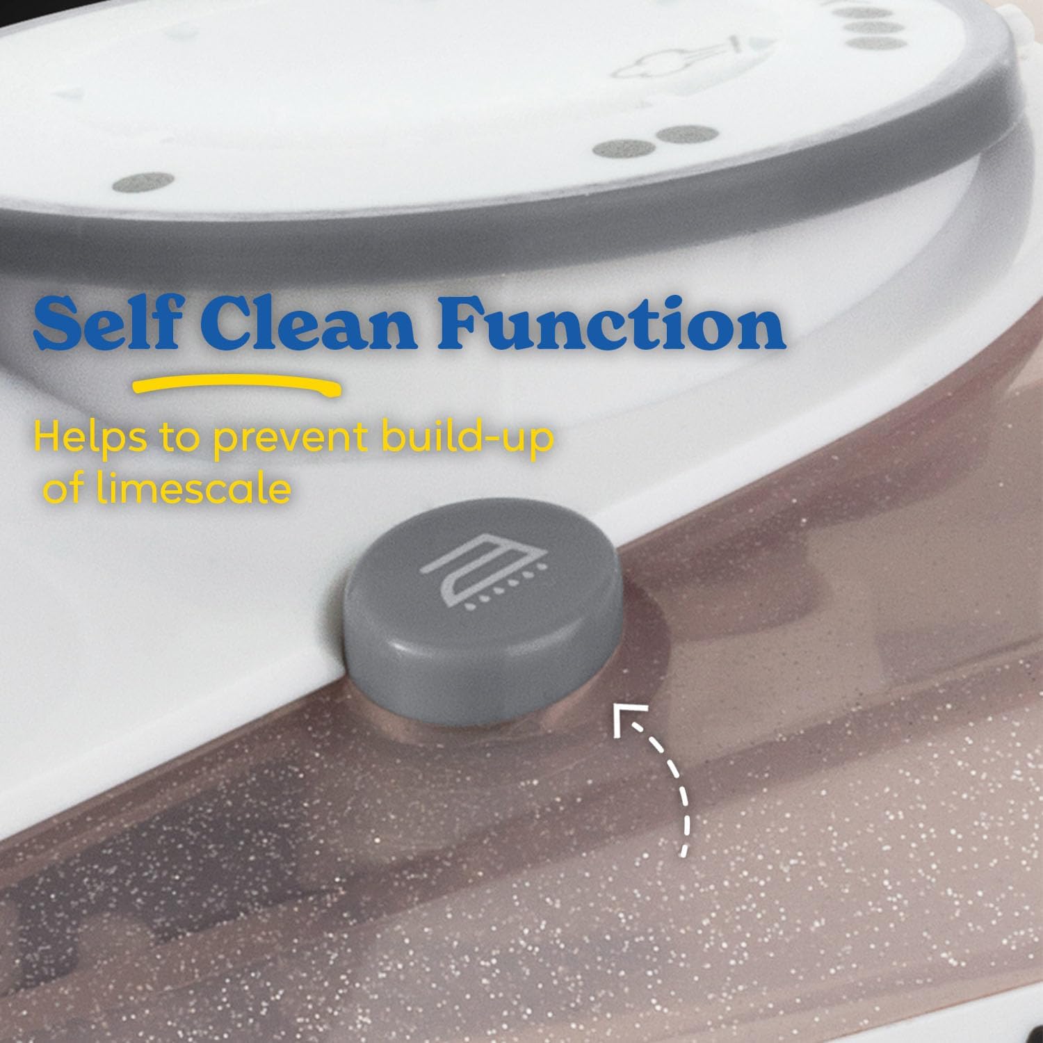 Pearl Glide Steam Iron Pearl Infused Ceramic Soleplate 315ml Water Tank 150g Steam Shot 40g Continuous Steam Anti-Drip Anti-Calc 6.6 ft Cord 2600W 23972