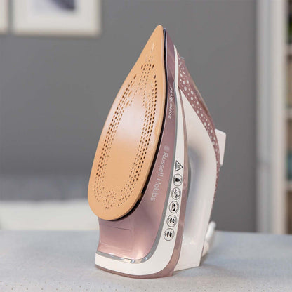 Pearl Glide Steam Iron Pearl Infused Ceramic Soleplate 315ml Water Tank 150g Steam Shot 40g Continuous Steam Anti-Drip Anti-Calc 6.6 ft Cord 2600W 23972