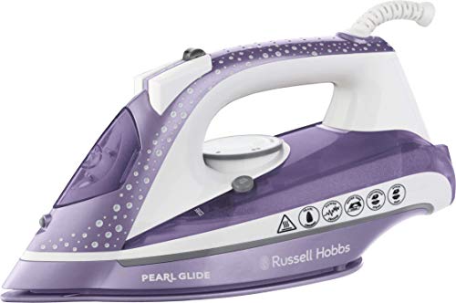 Pearl Glide Steam Iron Pearl Infused Ceramic Soleplate 315ml Water Tank 150g Steam Shot 40g Continuous Steam Anti-Drip Anti-Calc 6.6 ft Cord 2600W 23972