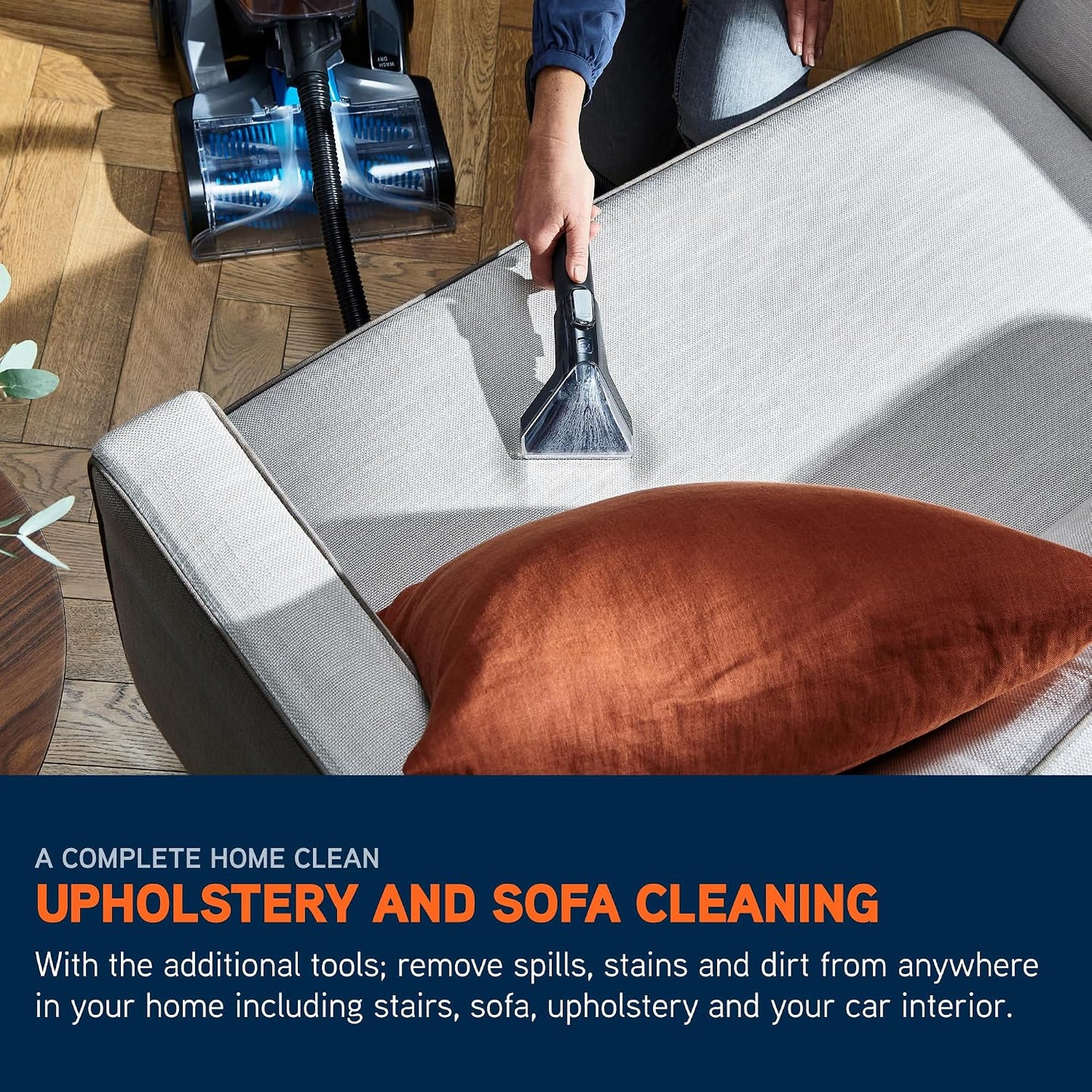 Platinum SmartWash Upright Carpet & Upholstery Cleaner CDCW-SWXS Stain & Odour Removal 3.5 L 16.3 lb Charcoal/Blue