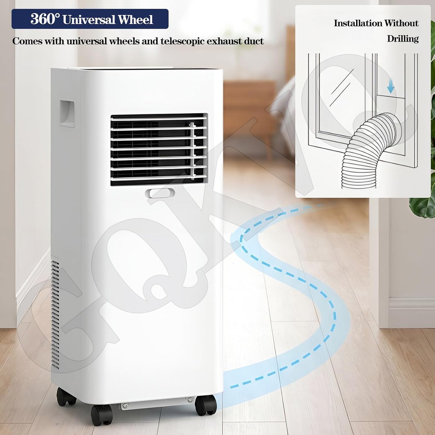 Portable Air Conditioner 7000 BTU Floor Standing AC Unit Cools Up to 240 Sq Ft Dehumidifier 28.7 lb Multicolor