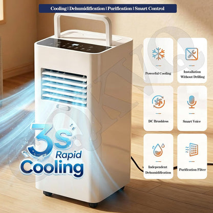 Portable Air Conditioner 7000 BTU Floor Standing AC Unit Cools Up to 240 Sq Ft Dehumidifier 28.7 lb Multicolor