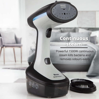 Portable Garment Steamer Lightweight Jet Steam Ceramic Coated Panel 1500W 300ml Tank 25 g Steam Rate 2.4 lb