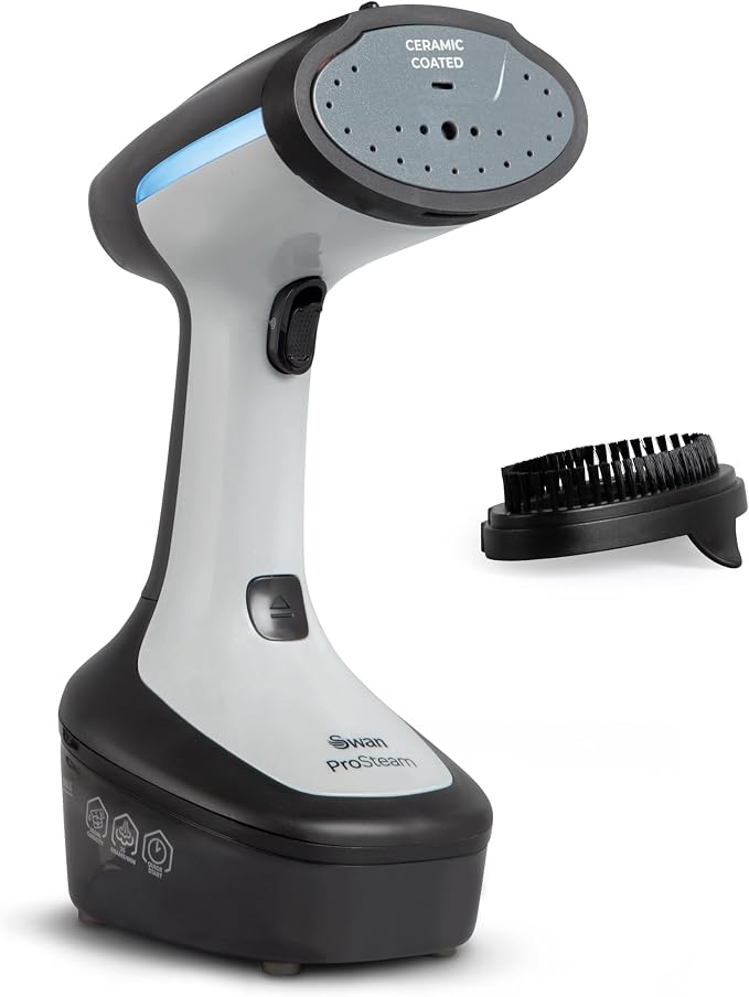 Portable Garment Steamer Lightweight Jet Steam Ceramic Coated Panel 1500W 300ml Tank 25 g Steam Rate 2.4 lb