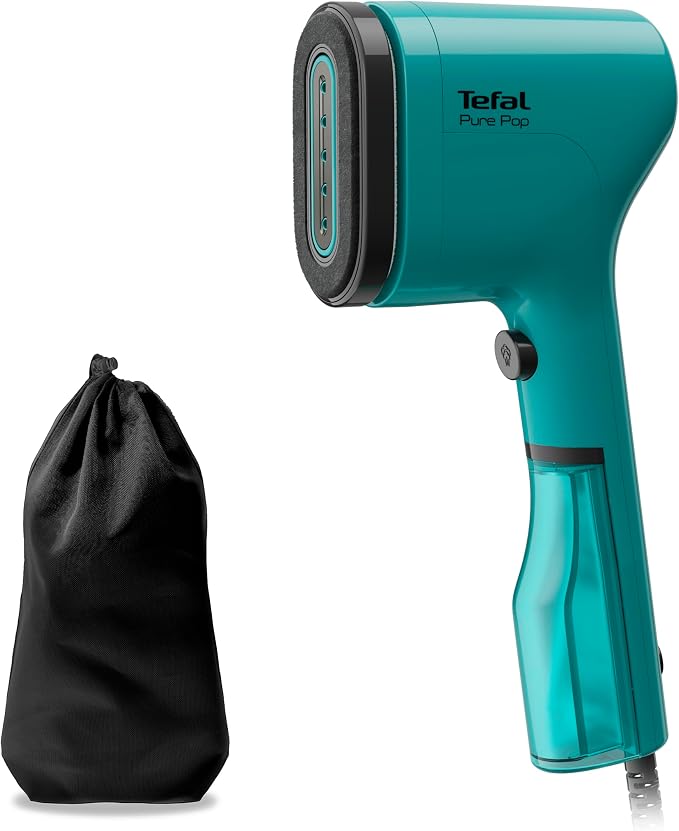 Pure Pop Slim Handheld Clothes Steamer 20 g/min 15-Second Heat-Up 70 ml Detachable Tank Travel-Ready Green