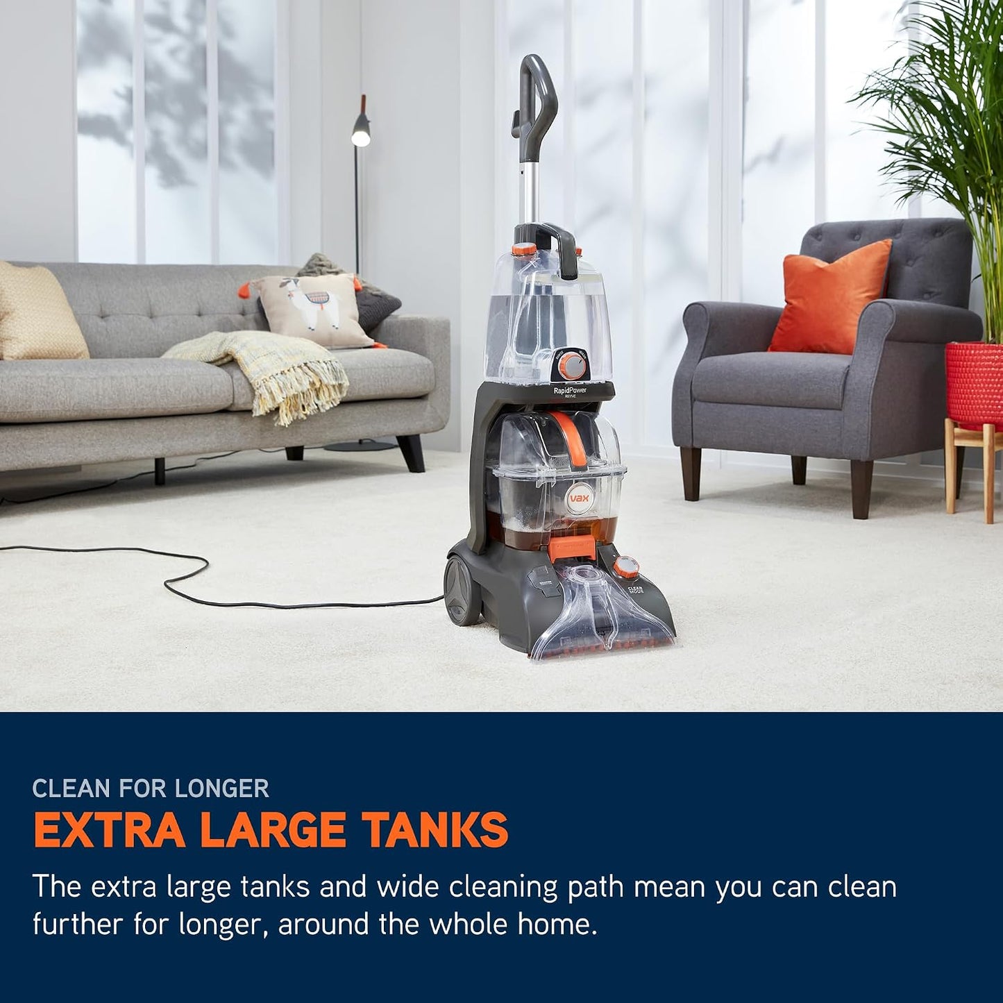 Rapid Power Revive Upright Carpet & Upholstery Cleaner CWGRV011 SpinScrub 4.7 L 18.5 lb Graphite