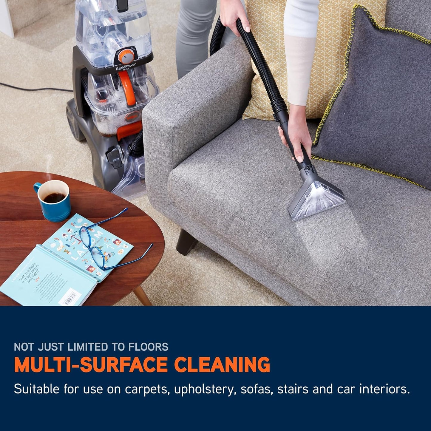 Rapid Power Revive Upright Carpet & Upholstery Cleaner CWGRV011 SpinScrub 4.7 L 18.5 lb Graphite