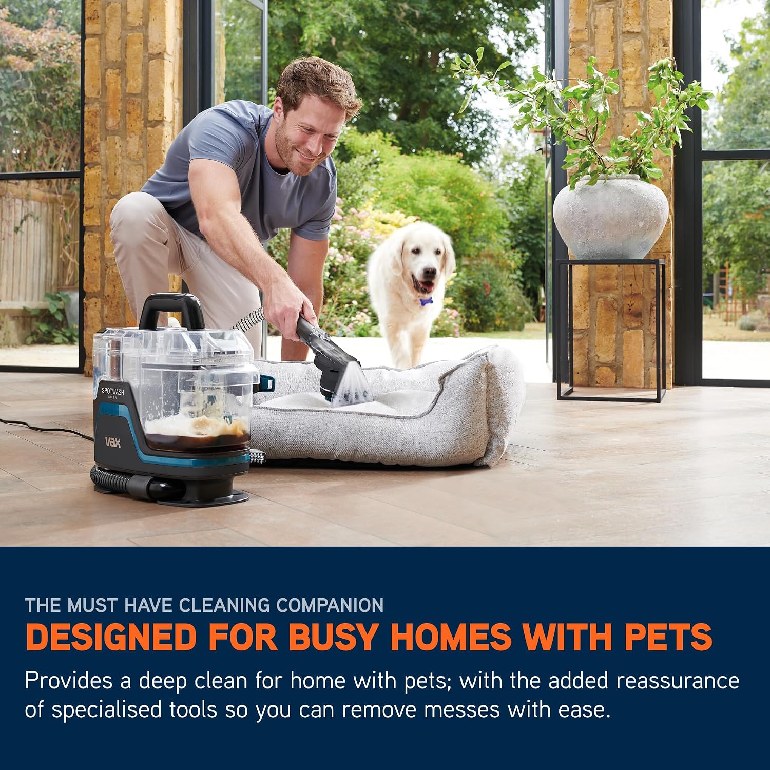 SpotWash Home & Pet Compact Carpet Spot Cleaner CDSW-MPDP SpinScrub Hand Tool 1.1 L 9.9 lb Grey/Cyan