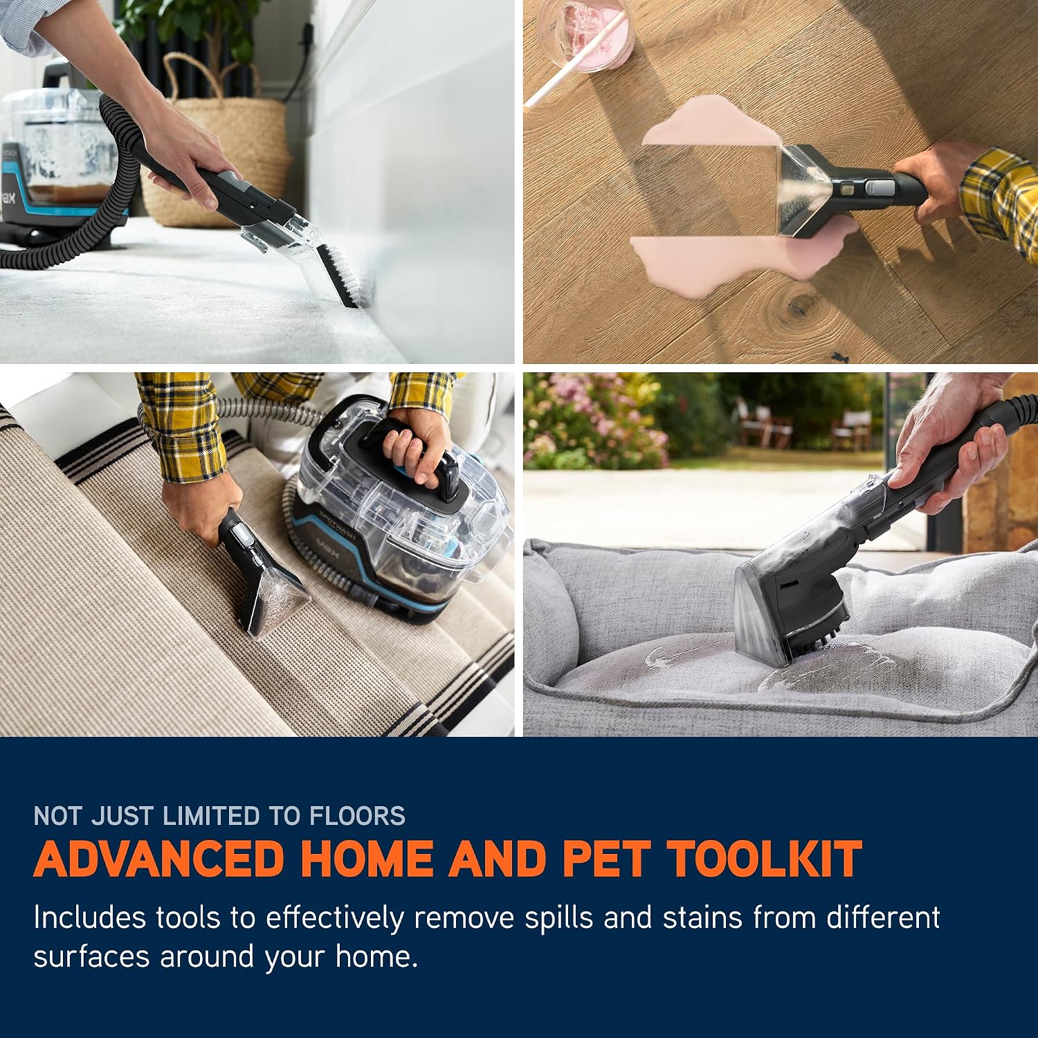 SpotWash Home & Pet Compact Carpet Spot Cleaner CDSW-MPDP SpinScrub Hand Tool 1.1 L 9.9 lb Grey/Cyan