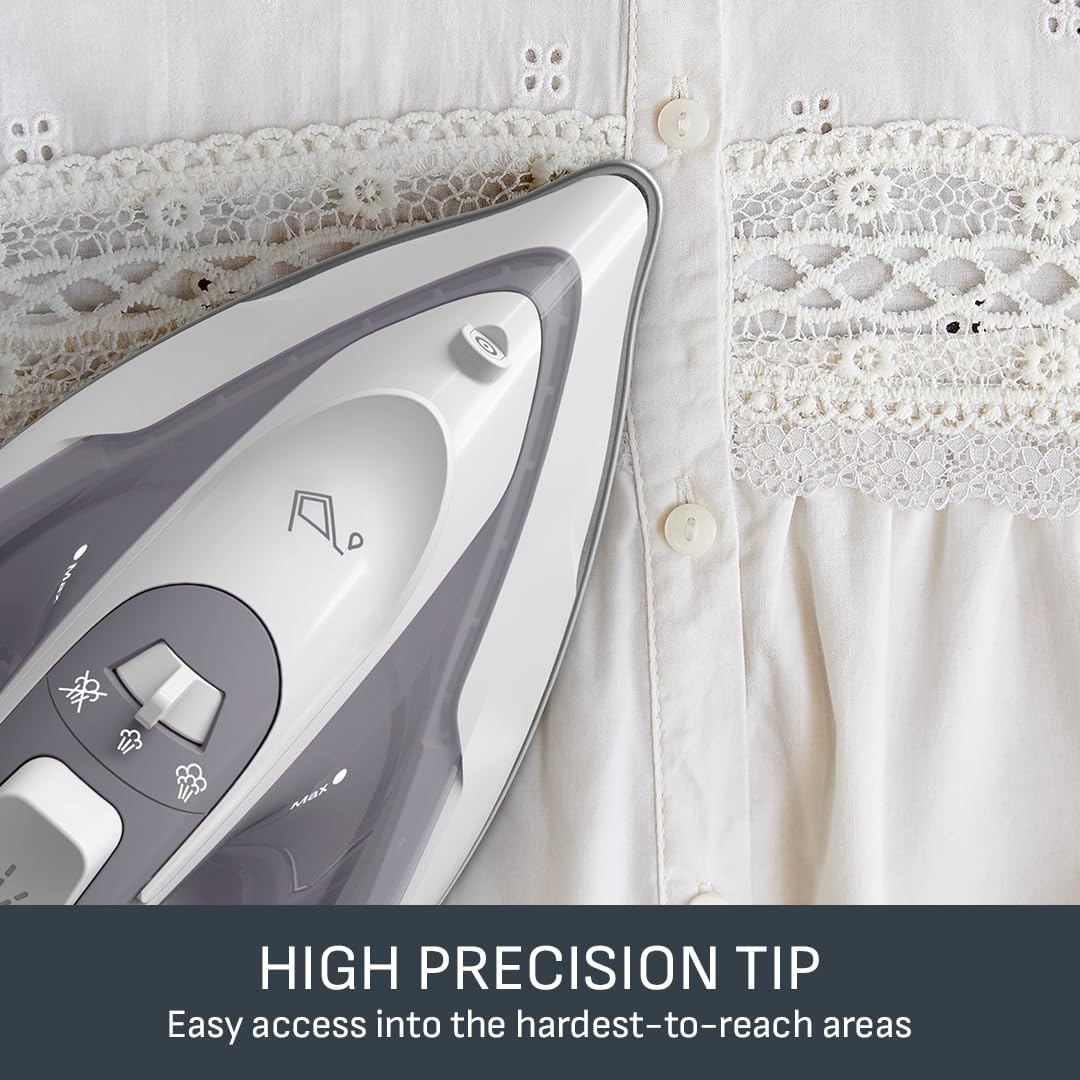 Virtuo 30 2000W Steam Iron Ceramic Soleplate Anti-Drip 130 g/min Steam Boost 27 g/min Continuous 8.1 fl oz Tank Vertical Steam 30-Second Heat-Up FV2C47G0