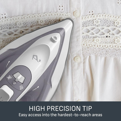 Virtuo 30 2000W Steam Iron Ceramic Soleplate Anti-Drip 130 g/min Steam Boost 27 g/min Continuous 8.1 fl oz Tank Vertical Steam 30-Second Heat-Up FV2C47G0